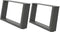 vidaXL - Salontafelpoten - 2 - st - U-vormig - 60x(30-31) - cm - staal - antraciet
