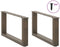 vidaXL - Salontafelpoten - 2 - st - U-vormig - 60x(30-31) - cm - staal - naturel
