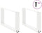 vidaXL - Salontafelpoten - 2 - st - U-vormig - 60x(30-31) - cm - staal - wit