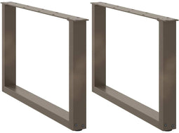 vidaXL - Salontafelpoten - 2 - st - U-vormig - 60x(42-43) - cm - staal - naturel
