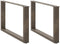 vidaXL - Salontafelpoten - 2 - st - U-vormig - 60x(42-43) - cm - staal - naturel
