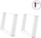 vidaXL - Salontafelpoten - 2 - st - U-vormig - 60x(42-43) - cm - staal - wit