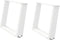 vidaXL - Salontafelpoten - 2 - st - U-vormig - 60x(42-43) - cm - staal - wit