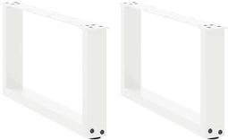 vidaXL - Salontafelpoten - 2 - st - U-vormig - 70x(30-31) - cm - staal - wit