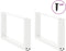 vidaXL - Salontafelpoten - 2 - st - U-vormig - 70x(30-31) - cm - staal - wit
