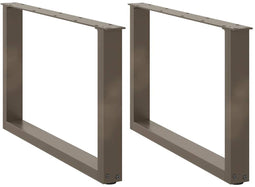 vidaXL - Salontafelpoten - 2 - st - U-vormig - 70x(42-43) - cm - staal - naturel