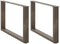vidaXL - Salontafelpoten - 2 - st - U-vormig - 70x(42-43) - cm - staal - naturel