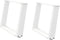 vidaXL - Salontafelpoten - 2 - st - U-vormig - 70x(42-43) - cm - staal - wit