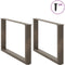 vidaXL - Salontafelpoten - 2 - st - U-vormig - 70x(42-43) - cm - staal - naturel