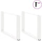 vidaXL - Salontafelpoten - 2 - st - U-vormig - 70x(42-43) - cm - staal - wit