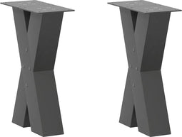 vidaXL - Salontafelpoten - 2 - st - X-vormig - 28x(42-43) - cm - staal - antraciet