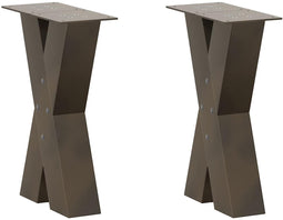 vidaXL - Salontafelpoten - 2 - st - X-vormig - 28x(42-43) - cm - staal - naturel