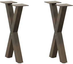 vidaXL - Salontafelpoten - 2 - st - X-vormig - 28x(42-43) - cm - staal - naturel