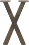 vidaXL - Salontafelpoten - 2 - st - X-vormig - 28x(42-43) - cm - staal - naturel