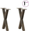vidaXL - Salontafelpoten - 2 - st - X-vormig - 28x(42-43) - cm - staal - naturel
