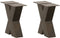 vidaXL - Salontafelpoten - 2 - st - X-vormig - 30x(30-31) - cm - staal - naturel