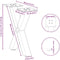 vidaXL - Salontafelpoten - 2 - st - X-vormig - 30x(30-31) - cm - staal - naturel
