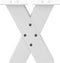 vidaXL - Salontafelpoten - 2 - st - X-vormig - 30x(30-31) - cm - staal - wit