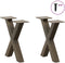 vidaXL - Salontafelpoten - 2 - st - X-vormig - 30x(30-31) - cm - staal - naturel