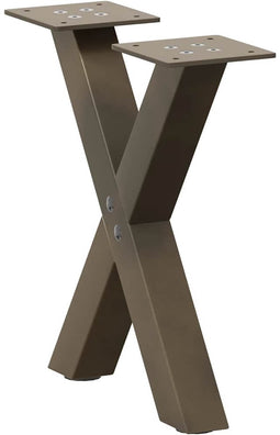 vidaXL - Salontafelpoten - 2 - st - X-vormig - 37x(30-31) - cm - staal - naturel