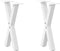 vidaXL - Salontafelpoten - 2 - st - X-vormig - 38x(42-43) - cm - staal - wit