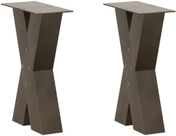 vidaXL - Salontafelpoten - 2 - st - X-vormig - 38x(42-43) - cm - staal - naturel