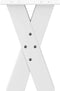 vidaXL - Salontafelpoten - 2 - st - X-vormig - 38x(42-43) - cm - staal - wit