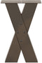 vidaXL - Salontafelpoten - 2 - st - X-vormig - 38x(42-43) - cm - staal - naturel
