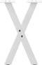 vidaXL - Salontafelpoten - 2 - st - X-vormig - 38x(42-43) - cm - staal - wit
