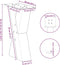 vidaXL - Salontafelpoten - 2 - st - X-vormig - 38x(42-43) - cm - staal - wit