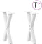 vidaXL - Salontafelpoten - 2 - st - X-vormig - 38x(42-43) - cm - staal - wit