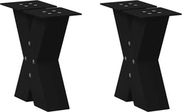 vidaXL - Salontafelpoten - 2 - st - X-vormig - 40x(30-31) - cm - staal - zwart