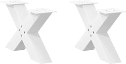 vidaXL - Salontafelpoten - 2 - st - X-vormig - 50x(30-31) - cm - staal - wit