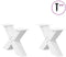 vidaXL - Salontafelpoten - 2 - st - X-vormig - 50x(30-31) - cm - staal - wit