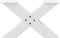 vidaXL - Salontafelpoten - 2 - st - X-vormig - 50x(30-31) - cm - staal - wit