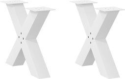 vidaXL - Salontafelpoten - 2 - st - X-vormig - 50x(42-43) - cm - staal - wit