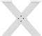 vidaXL - Salontafelpoten - 2 - st - X-vormig - 50x(42-43) - cm - staal - wit