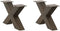 vidaXL - Salontafelpoten - 2 - st - X-vormig - 60x(30-31) - cm - staal - naturel