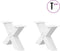 vidaXL - Salontafelpoten - 2 - st - X-vormig - 60x(30-31) - cm - staal - wit