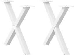vidaXL - Salontafelpoten - 2 - st - X-vormig - 60x(42-43) - cm - staal - wit