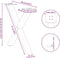vidaXL - Salontafelpoten - 2 - st - X-vormig - 60x(42-43) - cm - staal - wit