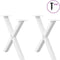vidaXL - Salontafelpoten - 2 - st - X-vormig - 60x(42-43) - cm - staal - wit
