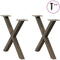 vidaXL - Salontafelpoten - 2 - st - X-vormig - 60x(42-43) - cm - staal - naturel