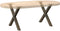 vidaXL - Salontafelpoten - 2 - st - X-vormig - 60x(42-43) - cm - staal - naturel