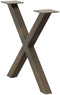 vidaXL - Salontafelpoten - 2 - st - X-vormig - 60x(42-43) - cm - staal - naturel