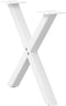 vidaXL - Salontafelpoten - 2 - st - X-vormig - 60x(42-43) - cm - staal - wit