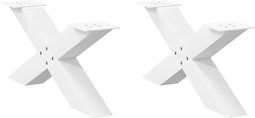 vidaXL - Salontafelpoten - 2 - st - X-vormig - 70x(30-31) - cm - staal - wit