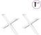 vidaXL - Salontafelpoten - 2 - st - X-vormig - 70x(30-31) - cm - staal - wit