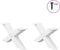 vidaXL - Salontafelpoten - 2 - st - X-vormig - 70x(30-31) - cm - staal - wit