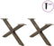 vidaXL - Salontafelpoten - 2 - st - X-vormig - 70x(30-31) - cm - staal - naturel